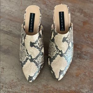 Steve Madden Snakeskin Mules